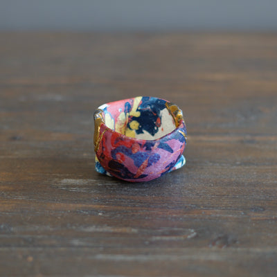 Half and Half Gilded Nebula GUINOMI Sake Cup #HT447