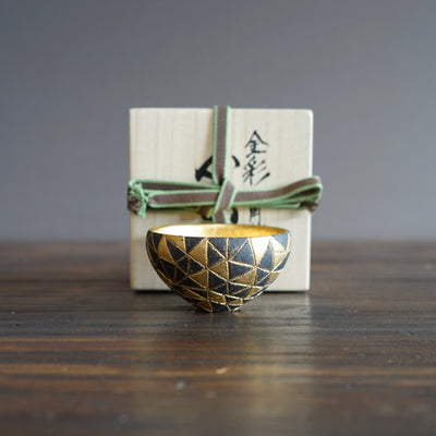 Gilded Geometric Inlay GUINOMI Sake Cup