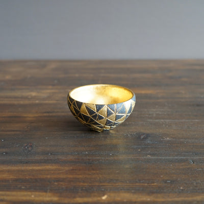 Gilded Geometric Inlay GUINOMI Sake Cup