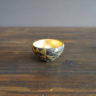 Gilded Geometric Inlay GUINOMI Sake Cup