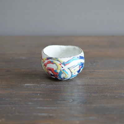 Round Rainbow Tea Cup #HT475A