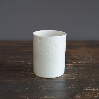 Yellow Dots Cylinder Vase #LK753D