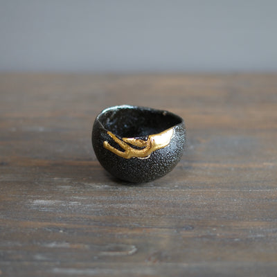 Gilded Earth Tea Cup #HT474A
