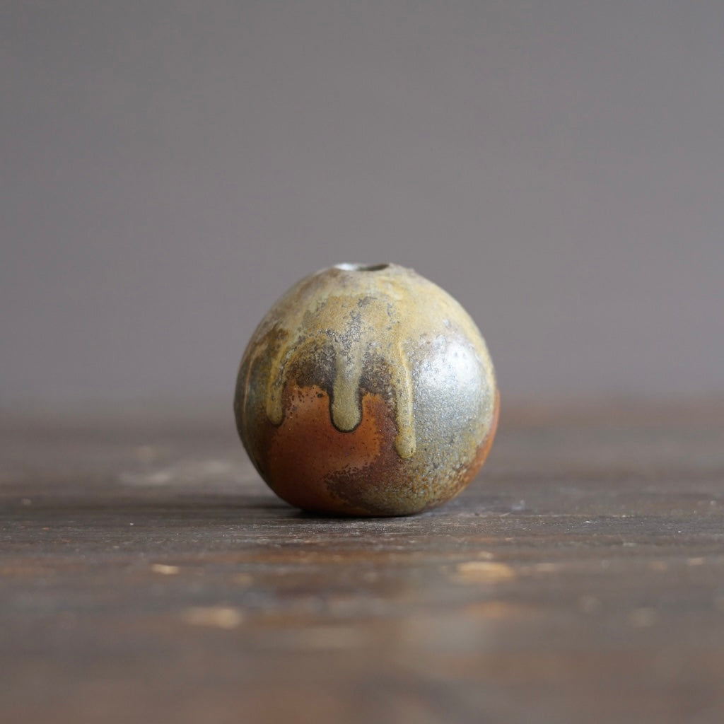 Wood Fired Seed Pod Bud Vase #KY250A