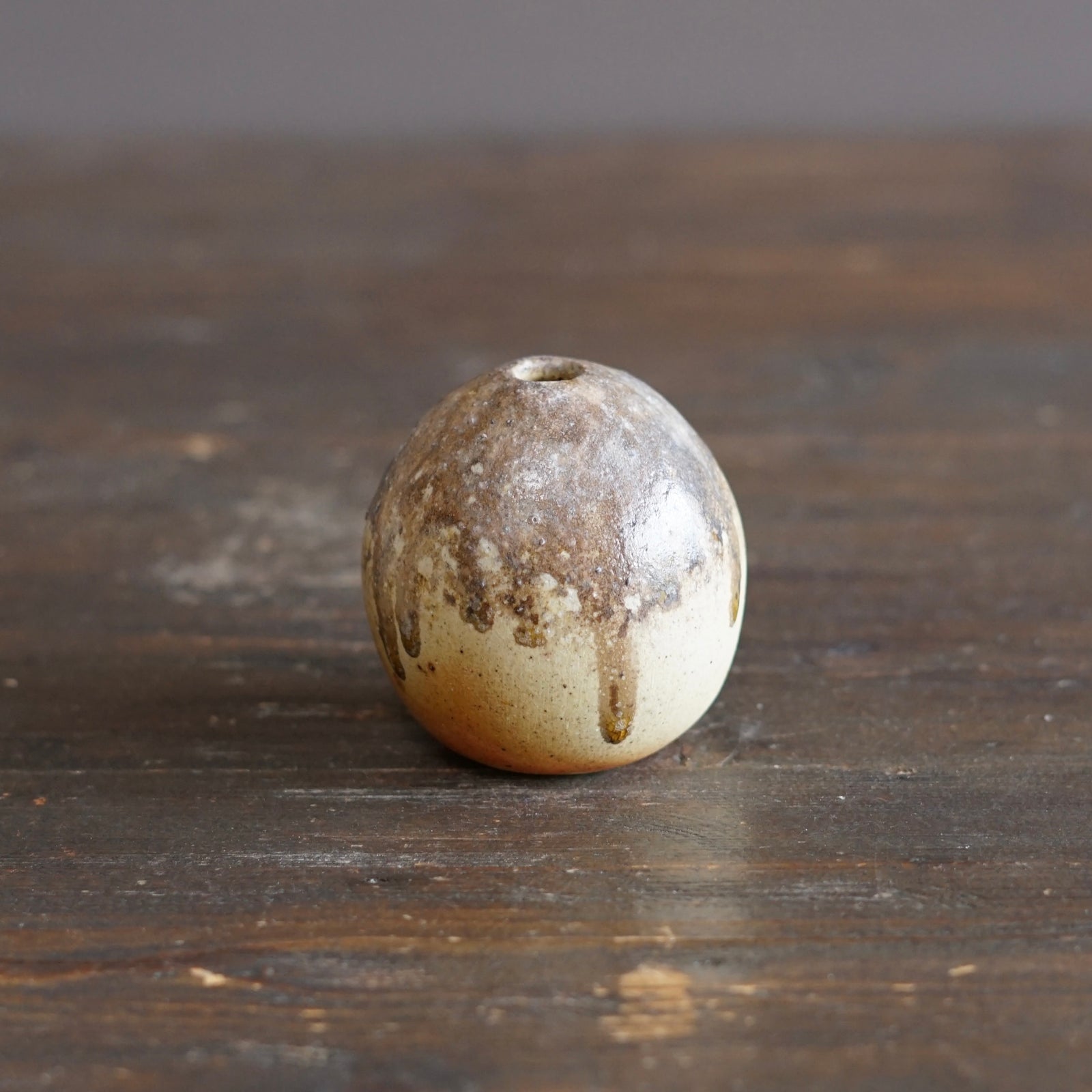 Wood Fired Seed Pod Bud Vase #KY250D