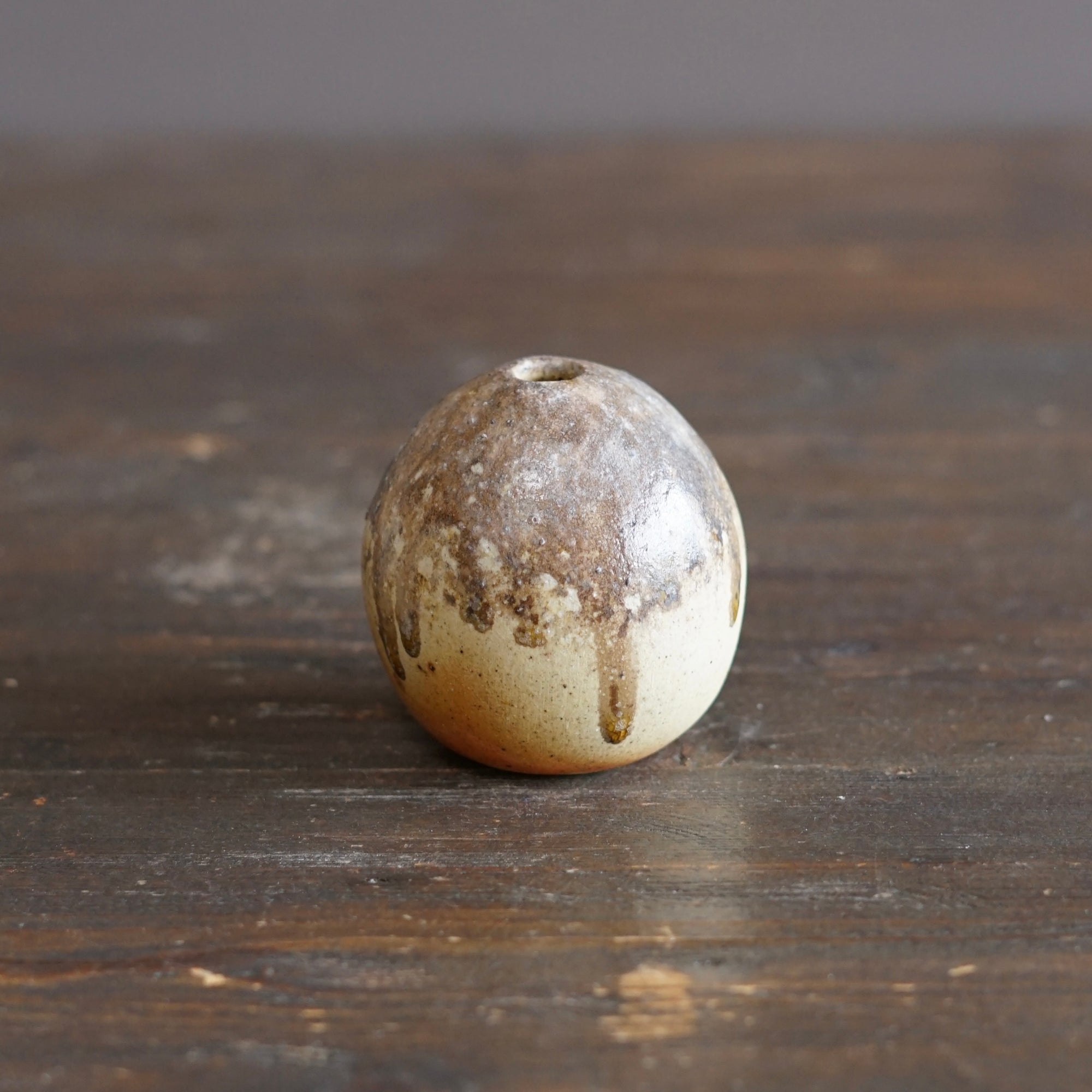 Wood Fired Seed Pod Bud Vase #KY250D