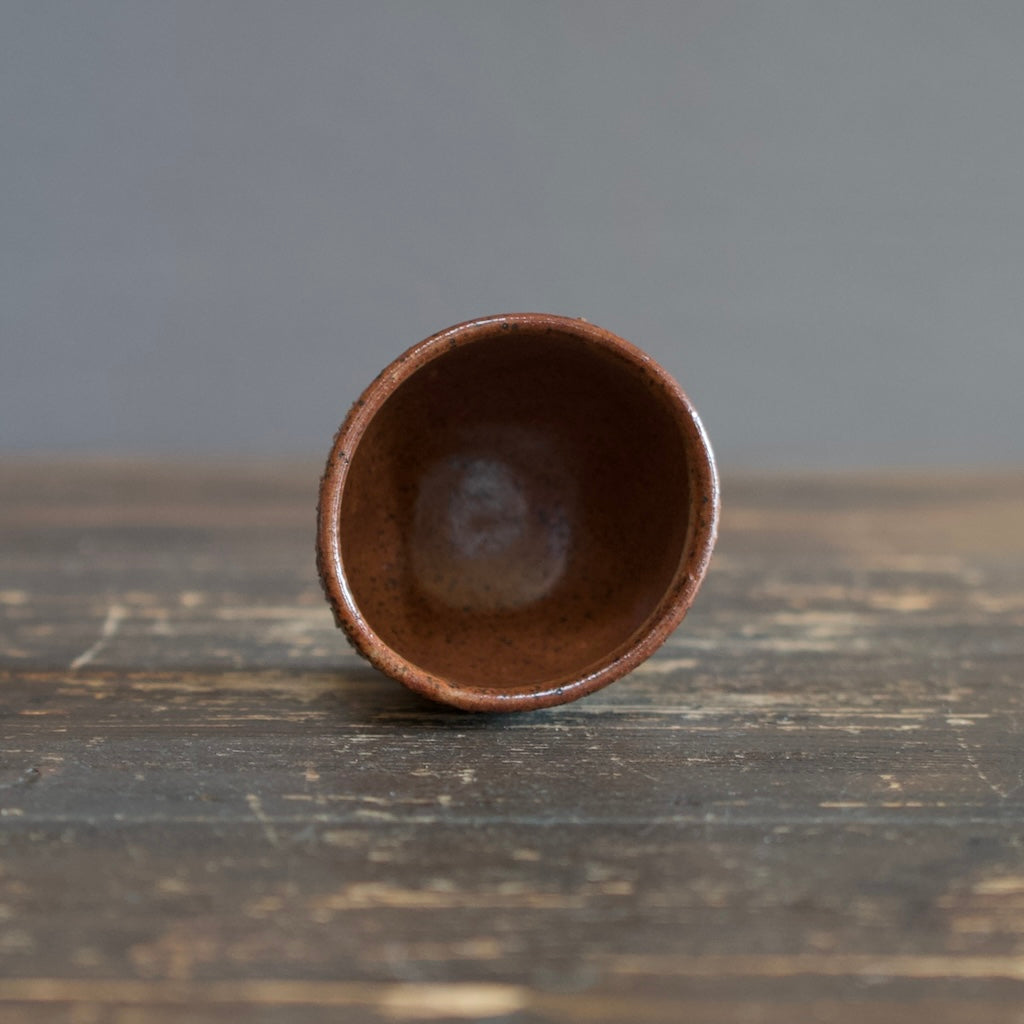 Carved Brown Sake Cup #LK755L