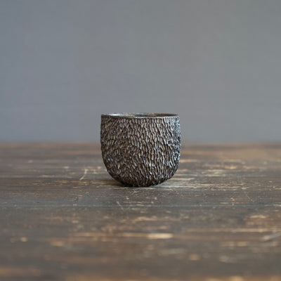 Carved Brown Sake Cup #LK755G