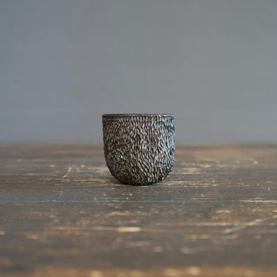 Carved Brown Sake Cup #LK755E