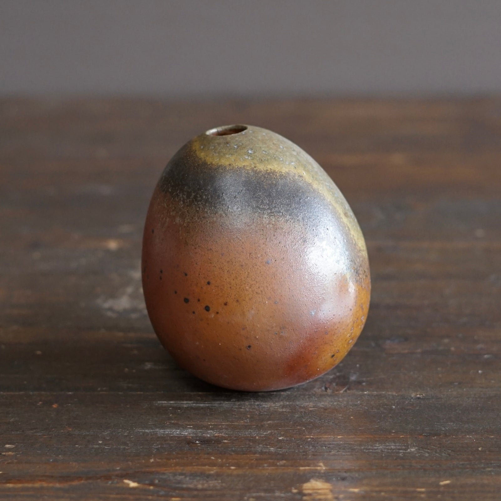Wood Fired Seed Pod Large Bud Vase #KY248B