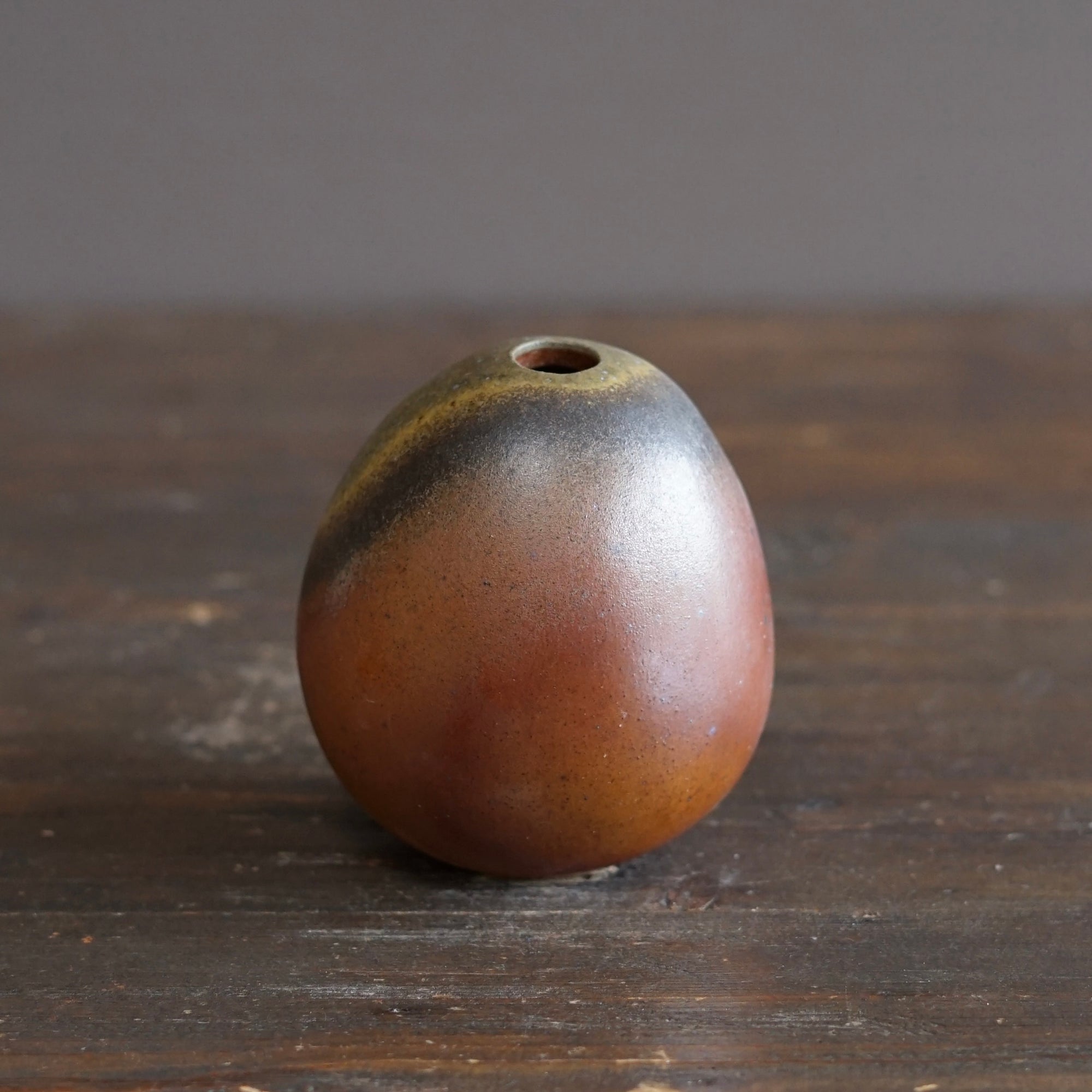 Wood Fired Seed Pod Large Bud Vase #KY248B