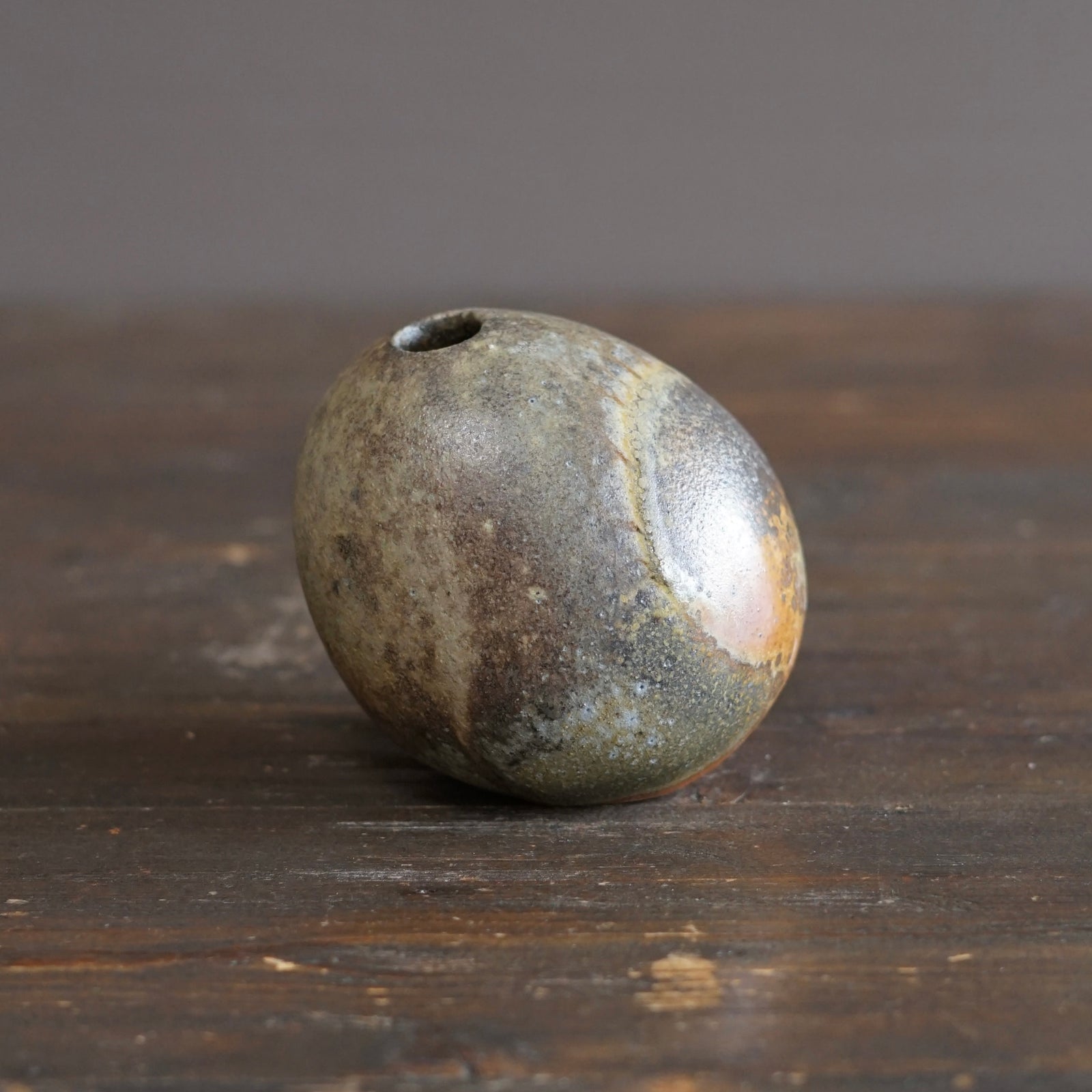 Wood Fired Seed Pod Large Bud Vase #KY248C