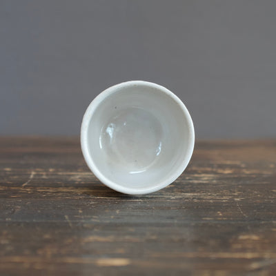 Carved White Sake Cup #LK755i