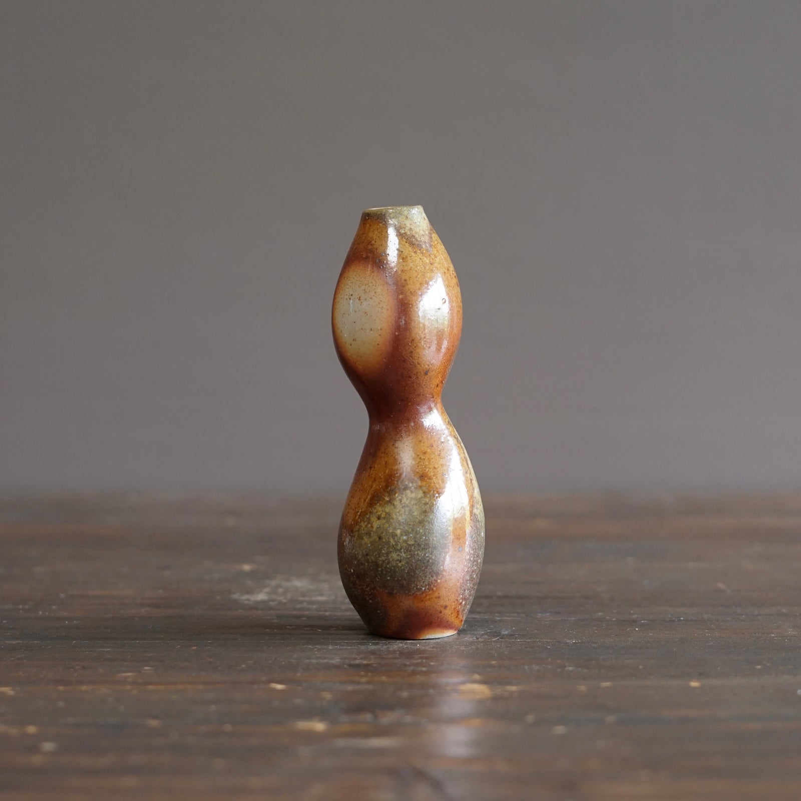 Wood Fired Seed Pod Flower Vase #KY247