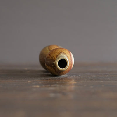 Wood Fired Seed Pod Flower Vase #KY247