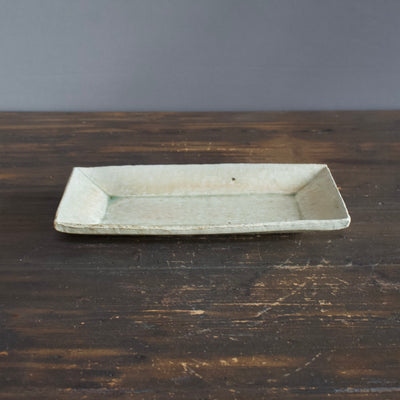 Ash Glazed Rectangular Plate by Atsushi Ogata #NN251C