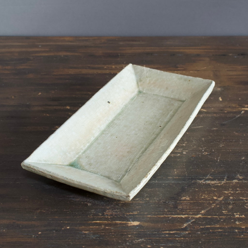 Ash Glazed Rectangular Plate by Atsushi Ogata #NN251C