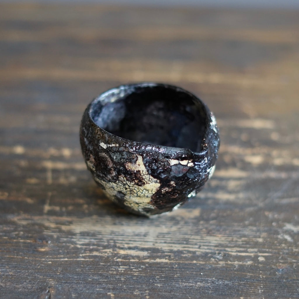 Gyokkaku Mashira Raku Spouted Bowl #AK59G