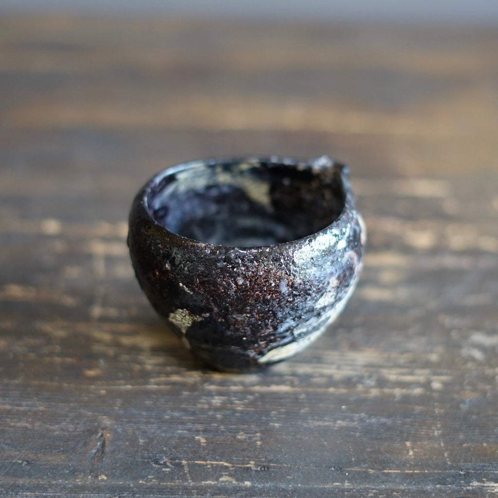 Gyokkaku Mashira Raku Spouted Bowl #AK59G