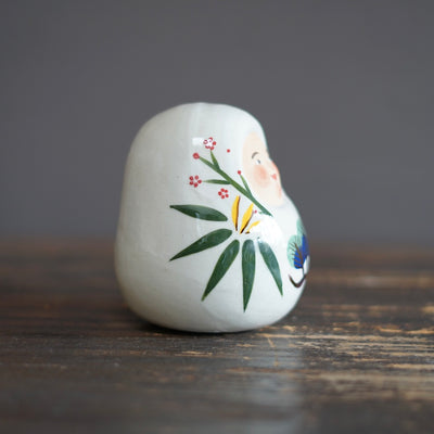 DARUMA Doll White Good Luck Holidays #OKA11