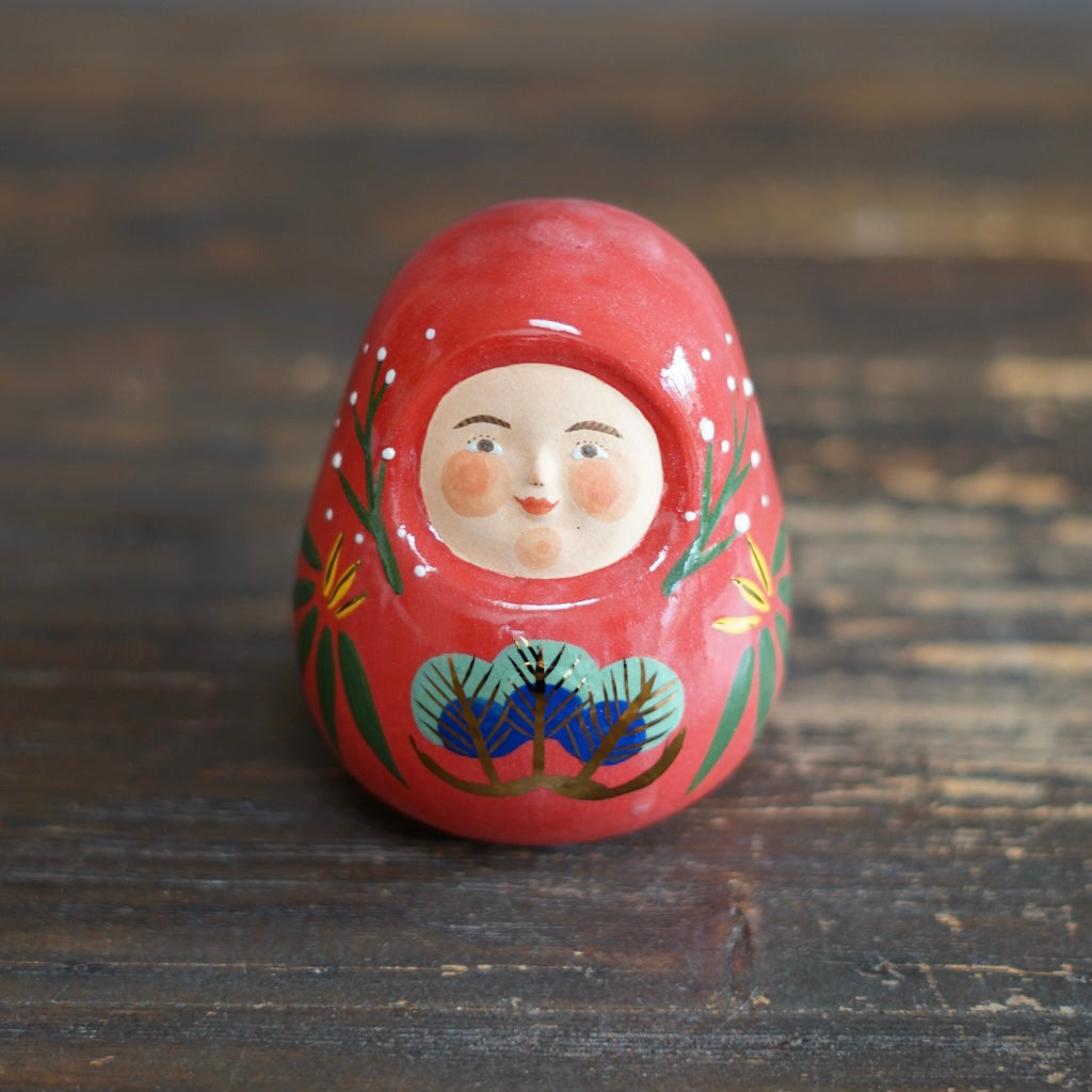 DARUMA Doll Red Good Luck Holidays #OKA12