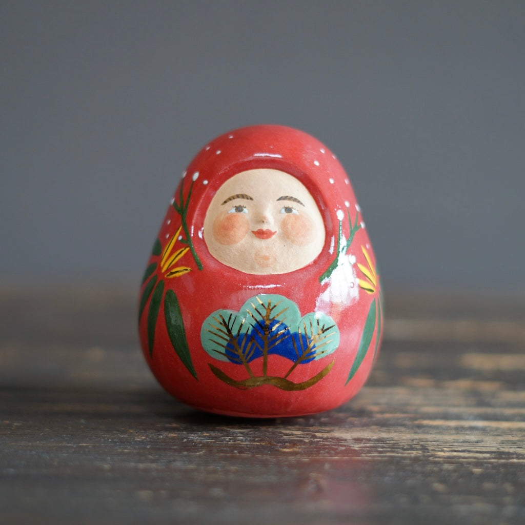 DARUMA Doll Red Good Luck Holidays #OKA13