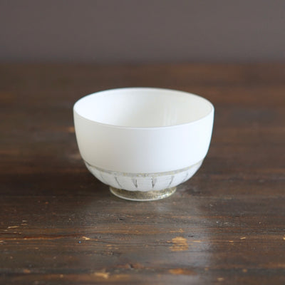 White Lace Glass Tea Bowl #NS27