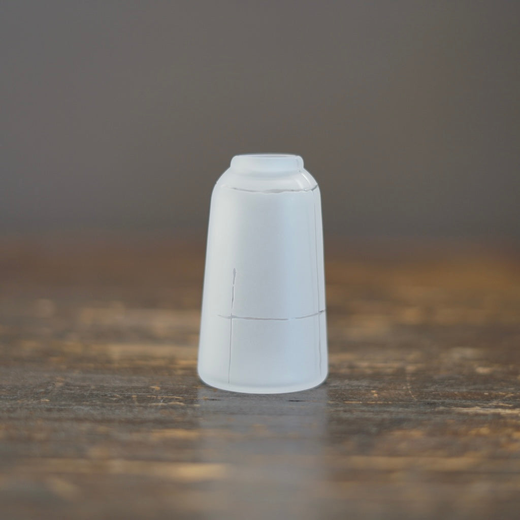 Tall Frosted Clear Line Bud Vase #YY21B