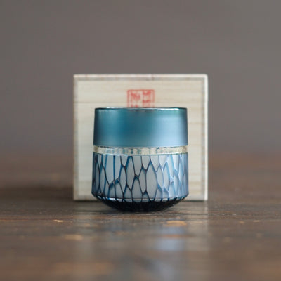 Multifaceted Teal GUINOMI Sake Cup #NS31