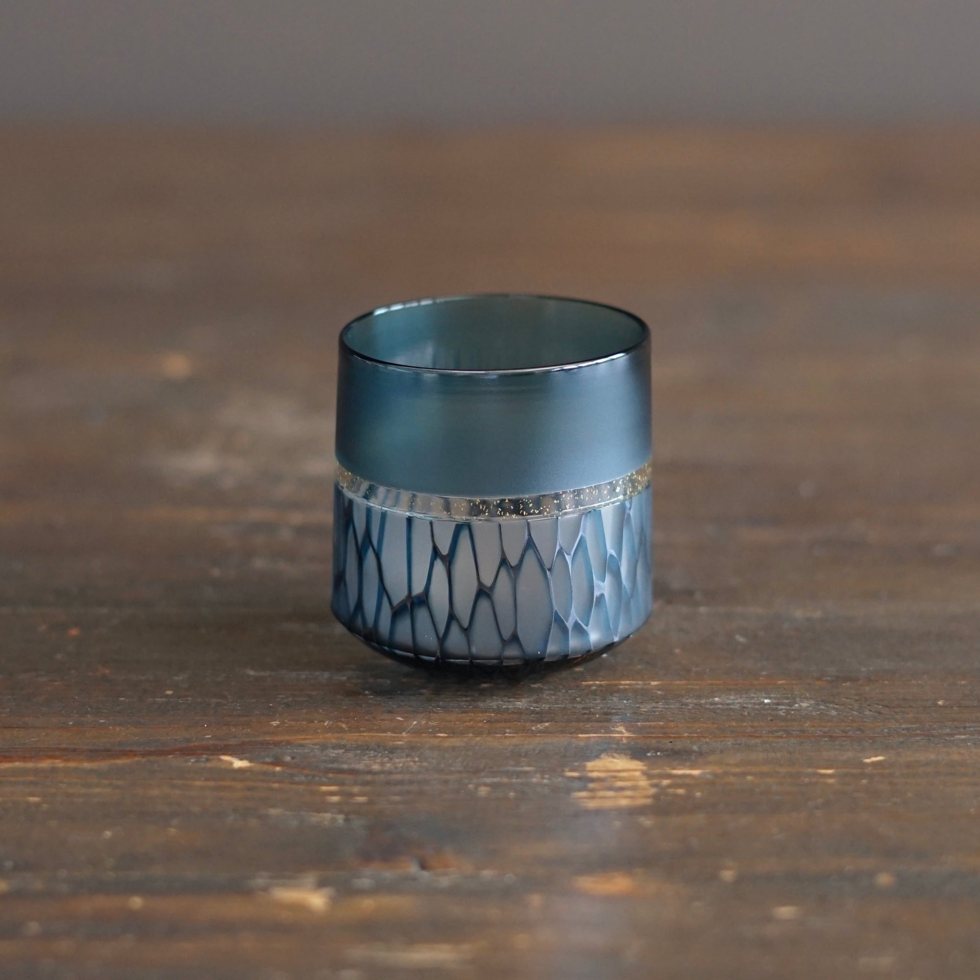 Multifaceted Teal GUINOMI Sake Cup #NS31