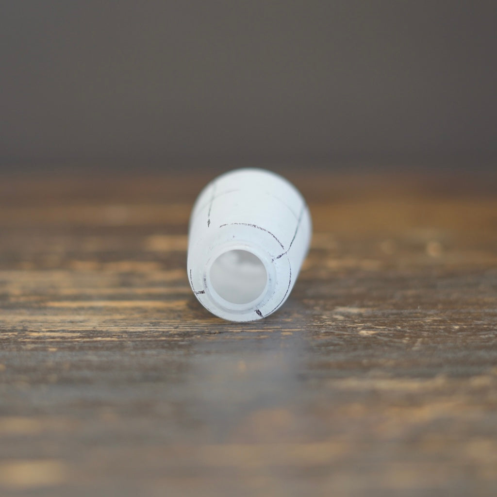 Tall Frosted White Brown Line Bud Vase #YY24B