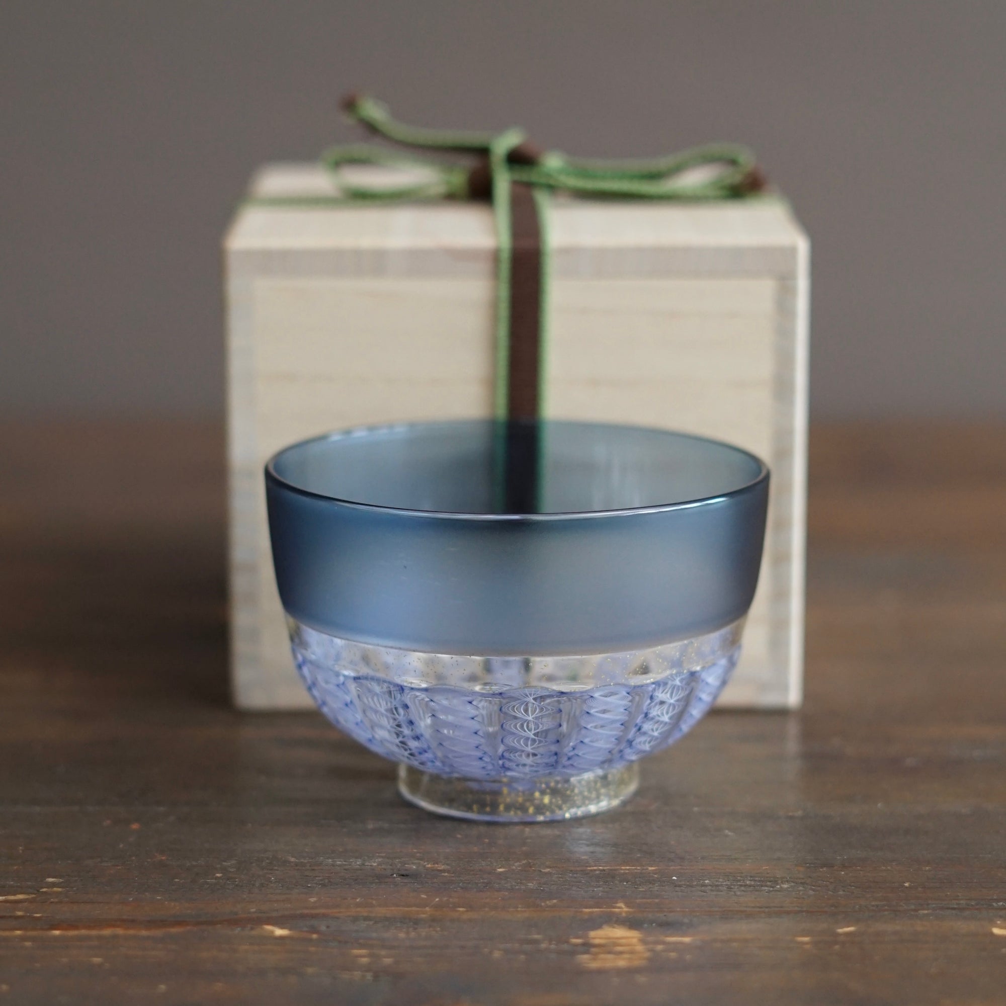 Ocean Lace Glass Tea Ceremony Bowl #NS37