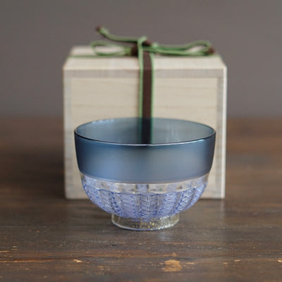 Ocean Lace Glass Tea Ceremony Bowl #NS37