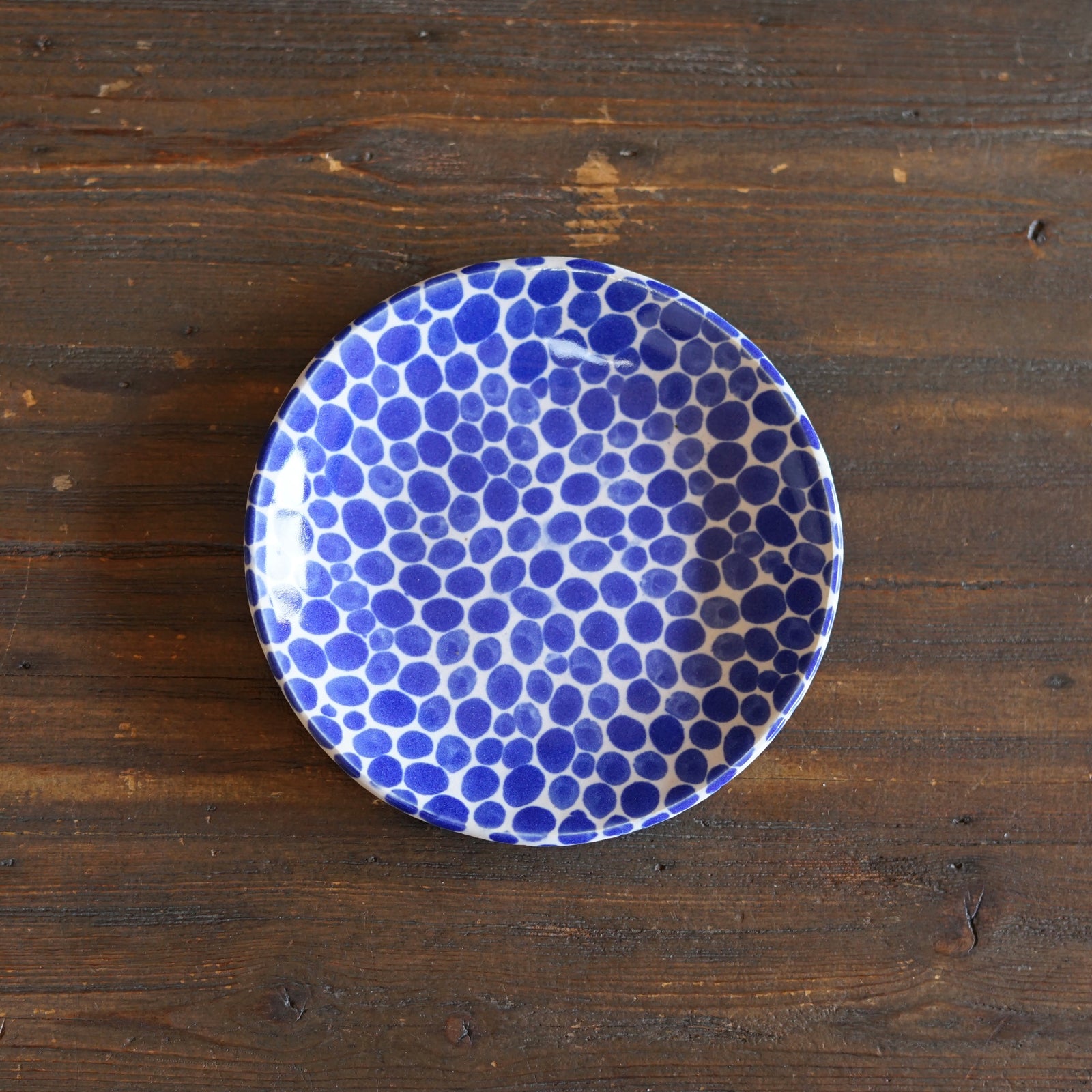 Blue Dots Small Plate #LK902A