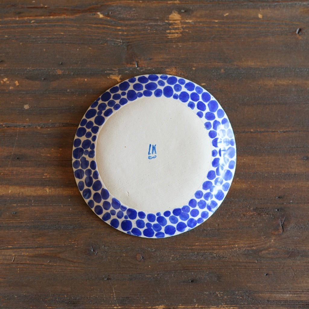 Blue Dots Small Plate #LK902A