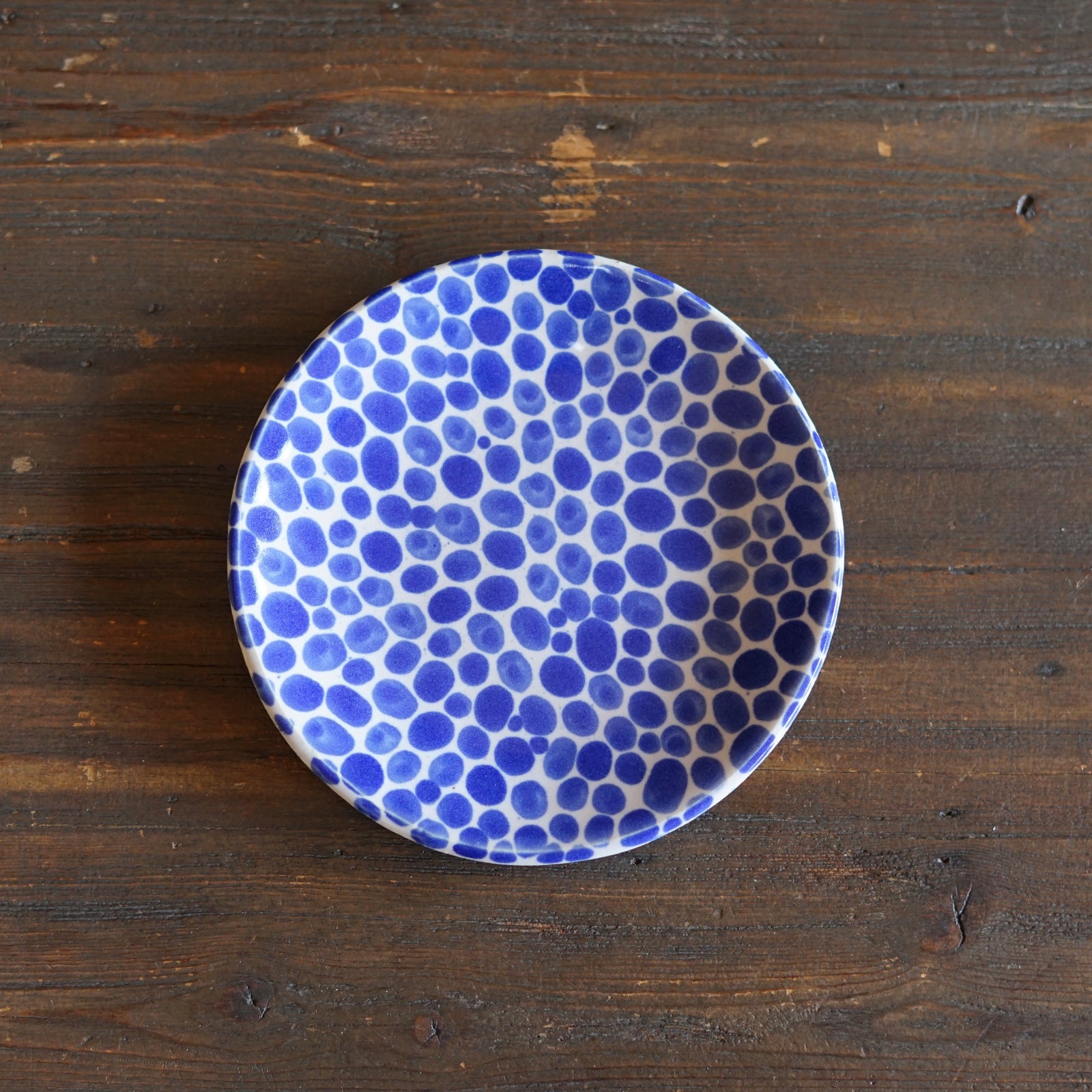 Blue Dots Small Plate #LK902B