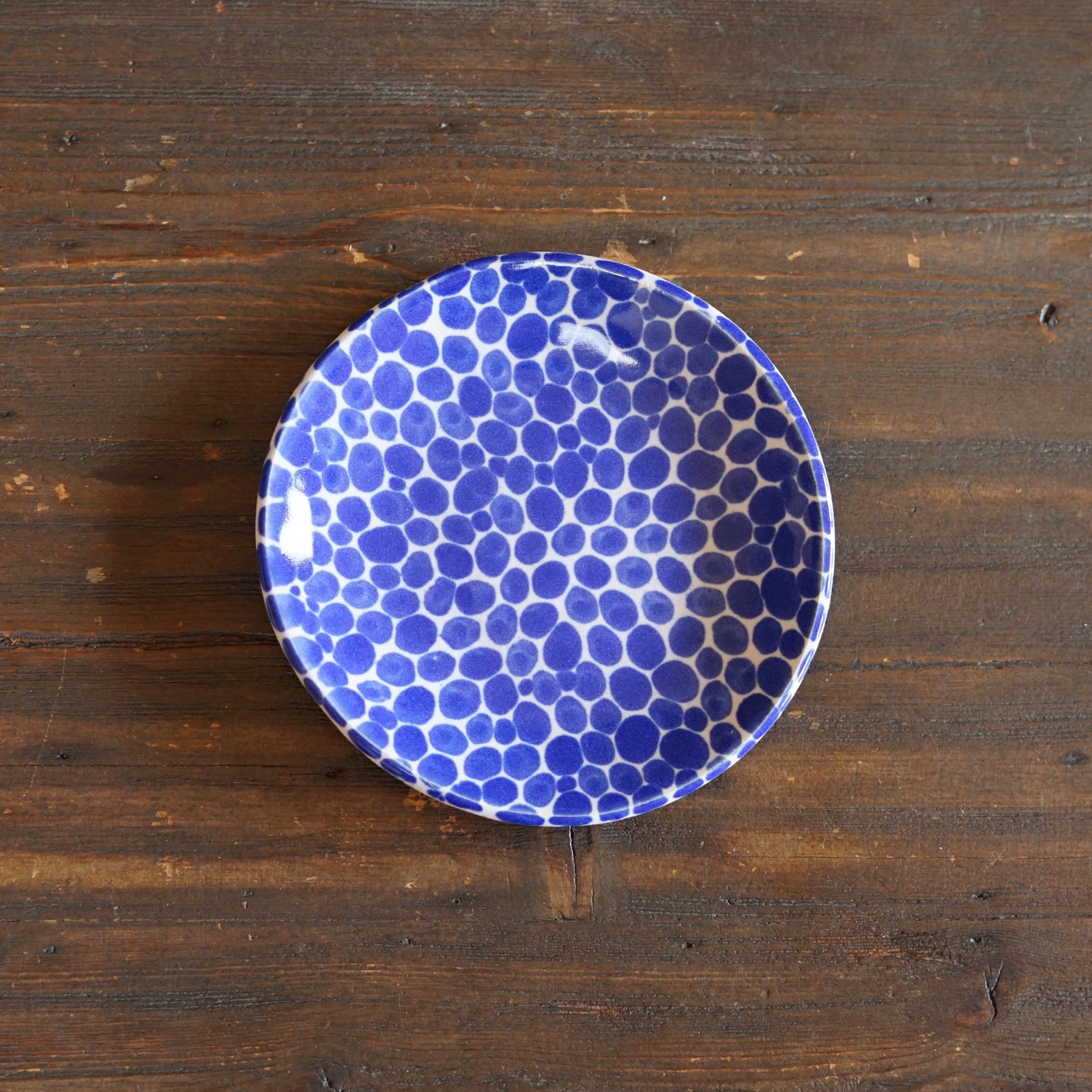 Blue Dots Small Plate #LK902E