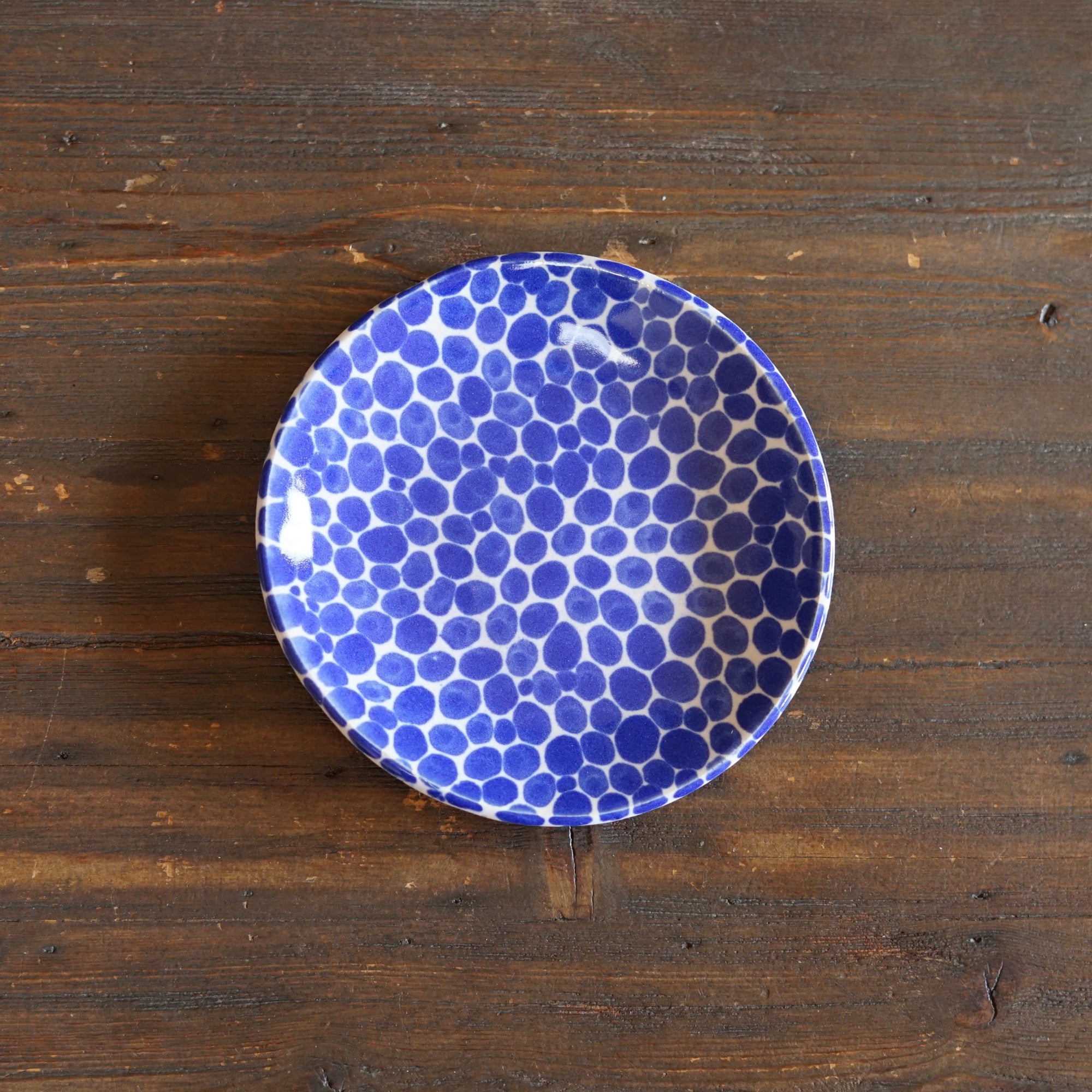 Blue Dots Small Plate #LK902E