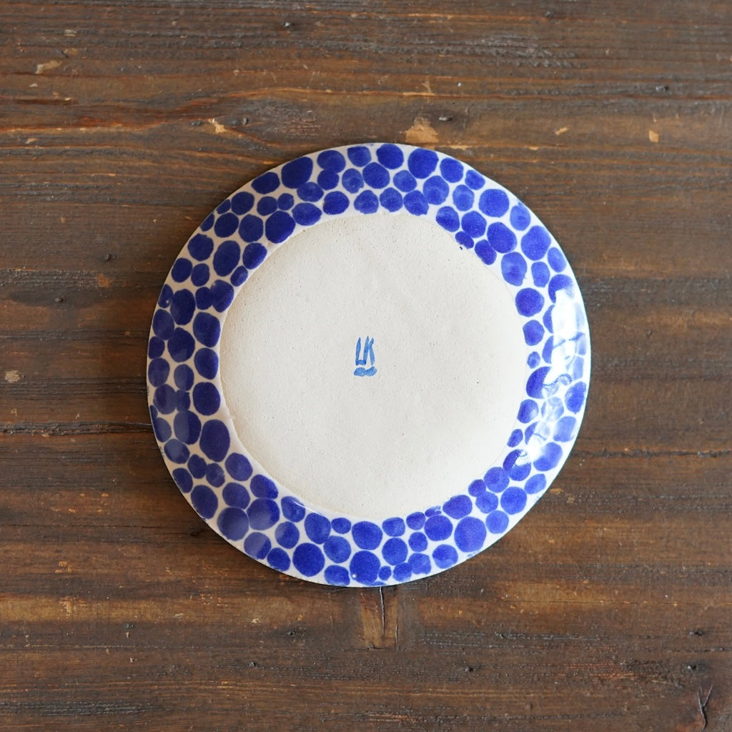 Blue Dots Small Plate #LK902E