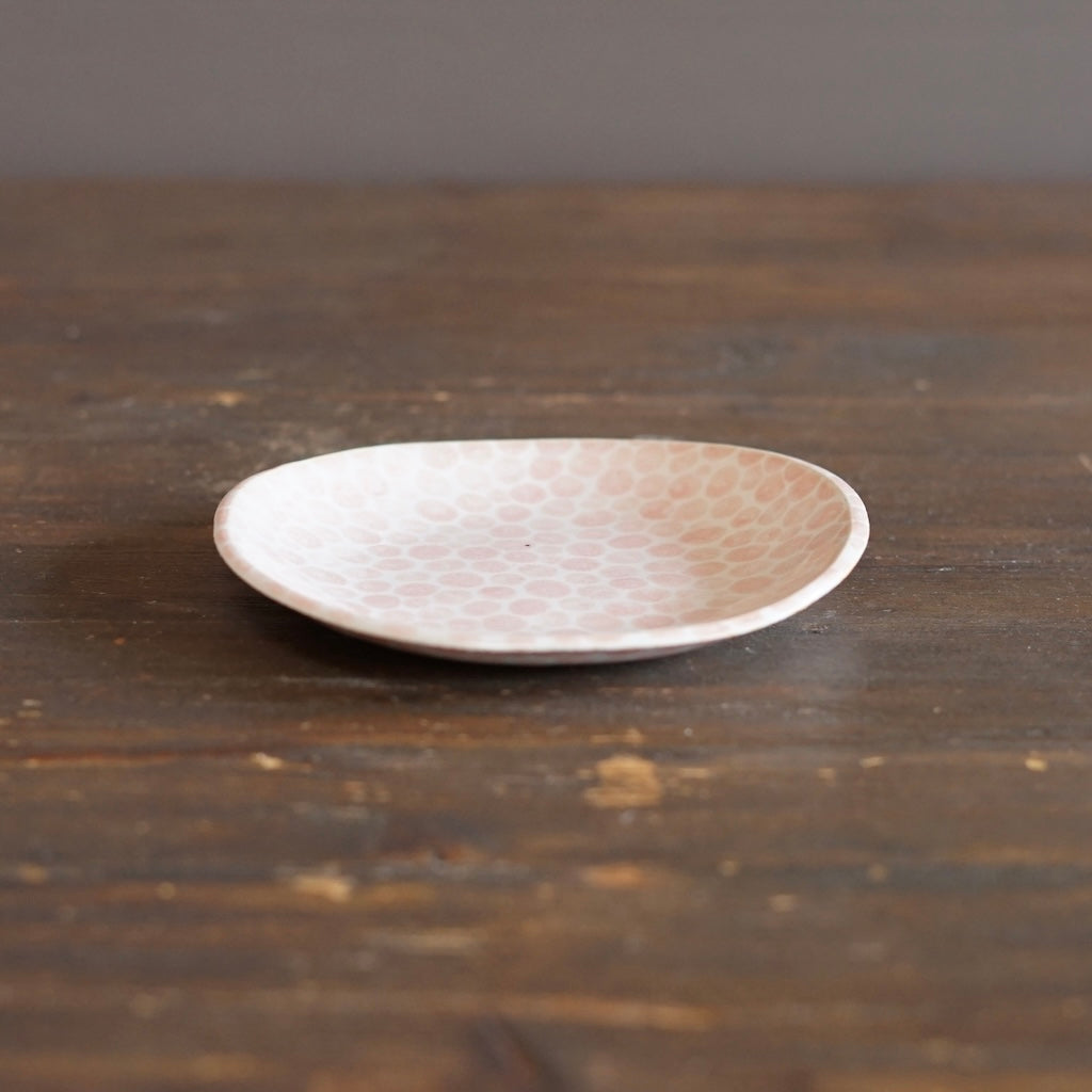 Pink Dots Small Plate #LK903B