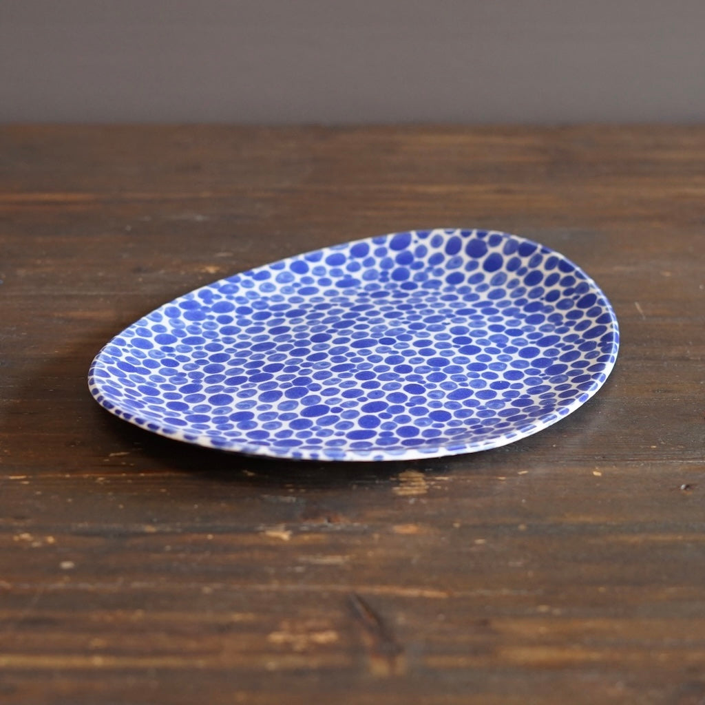 Blue Dots Serving Plate #LK905B