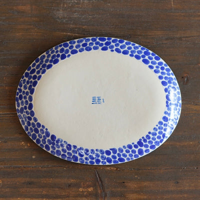 Blue Dots Serving Plate #LK905B
