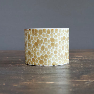 Yellow Dots Cylinder Vase #LK739E