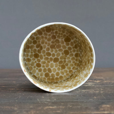 Yellow Dots Cylinder Vase #LK739E