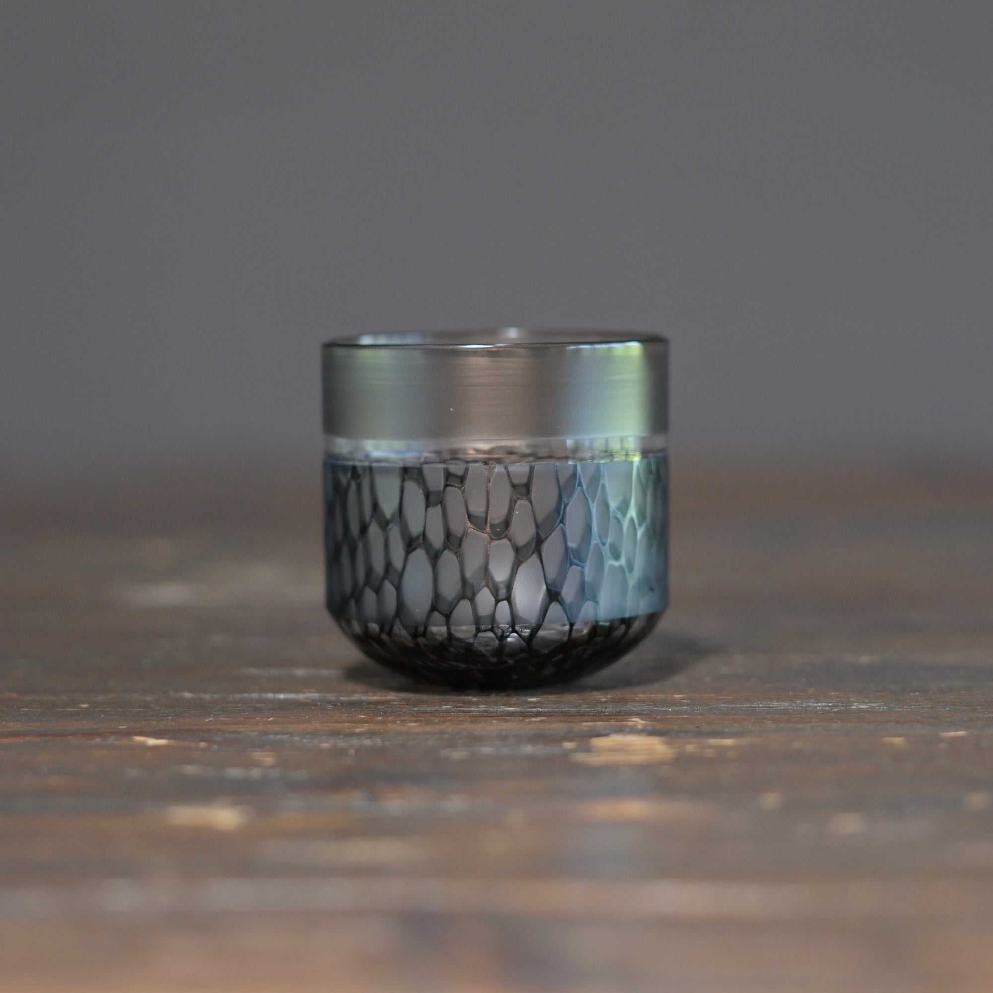 Multifaceted Black Murrini GUINOMI Sake Cup #NS19