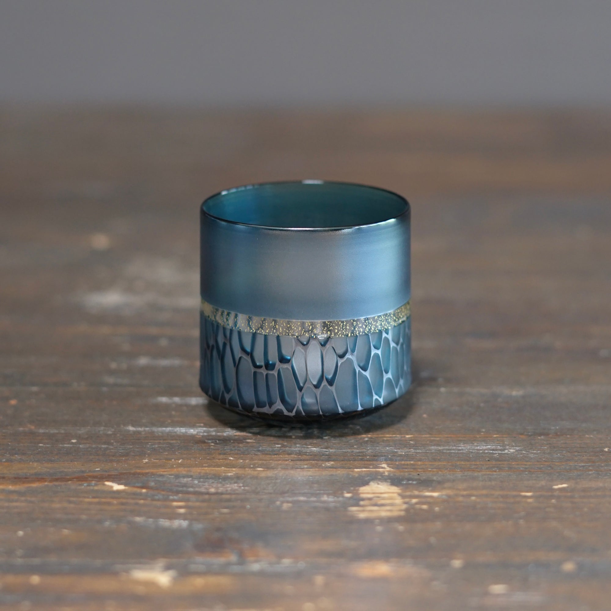 Multifaceted Teal Murrini GUINOMI Sake Cup #NS20