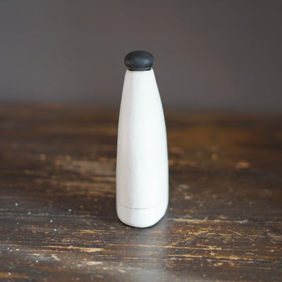 White Bottle Vase with Black Cap #KT131A
