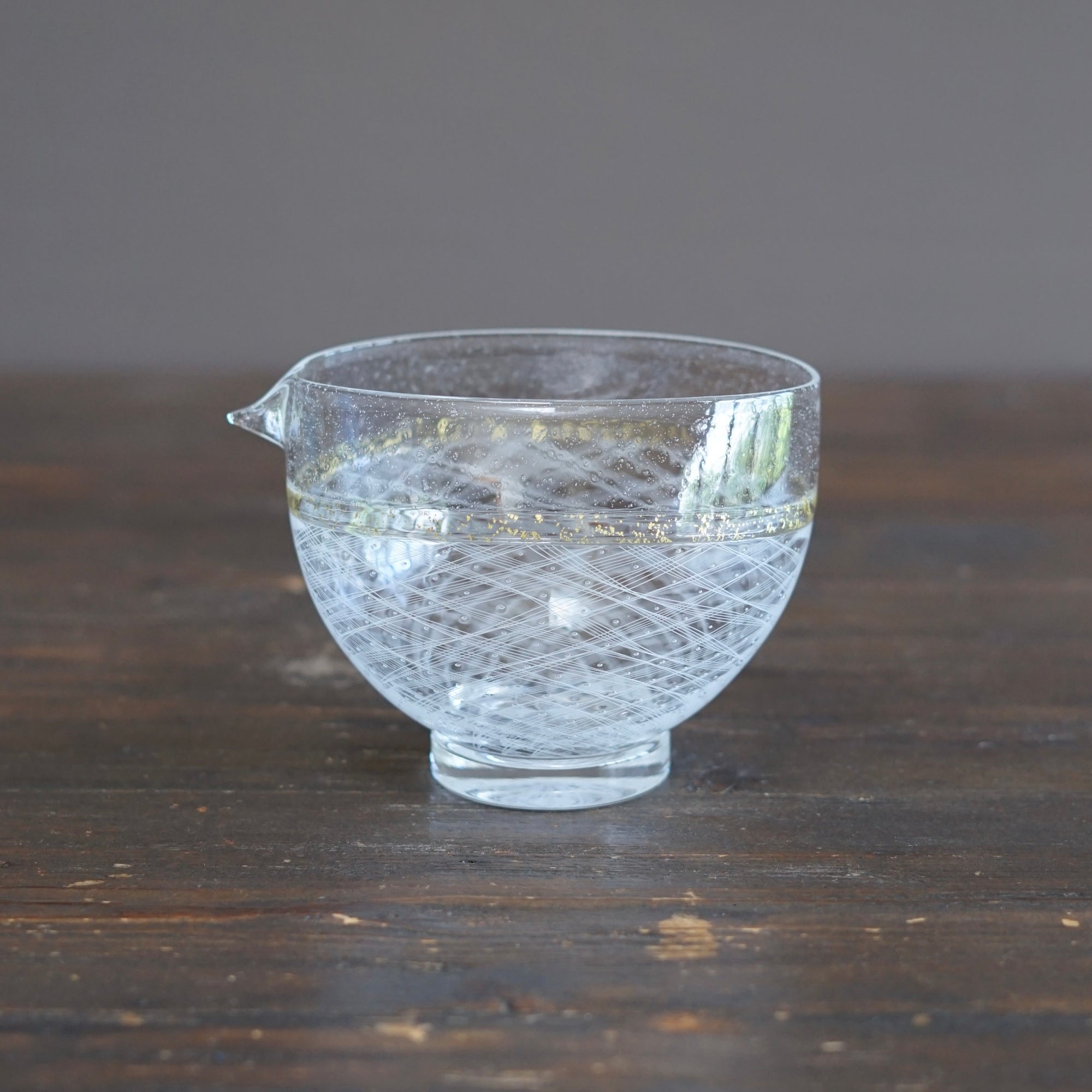 White Reticello Spouted Bowl #NS25