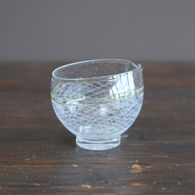 White Reticello Spouted Bowl #NS25