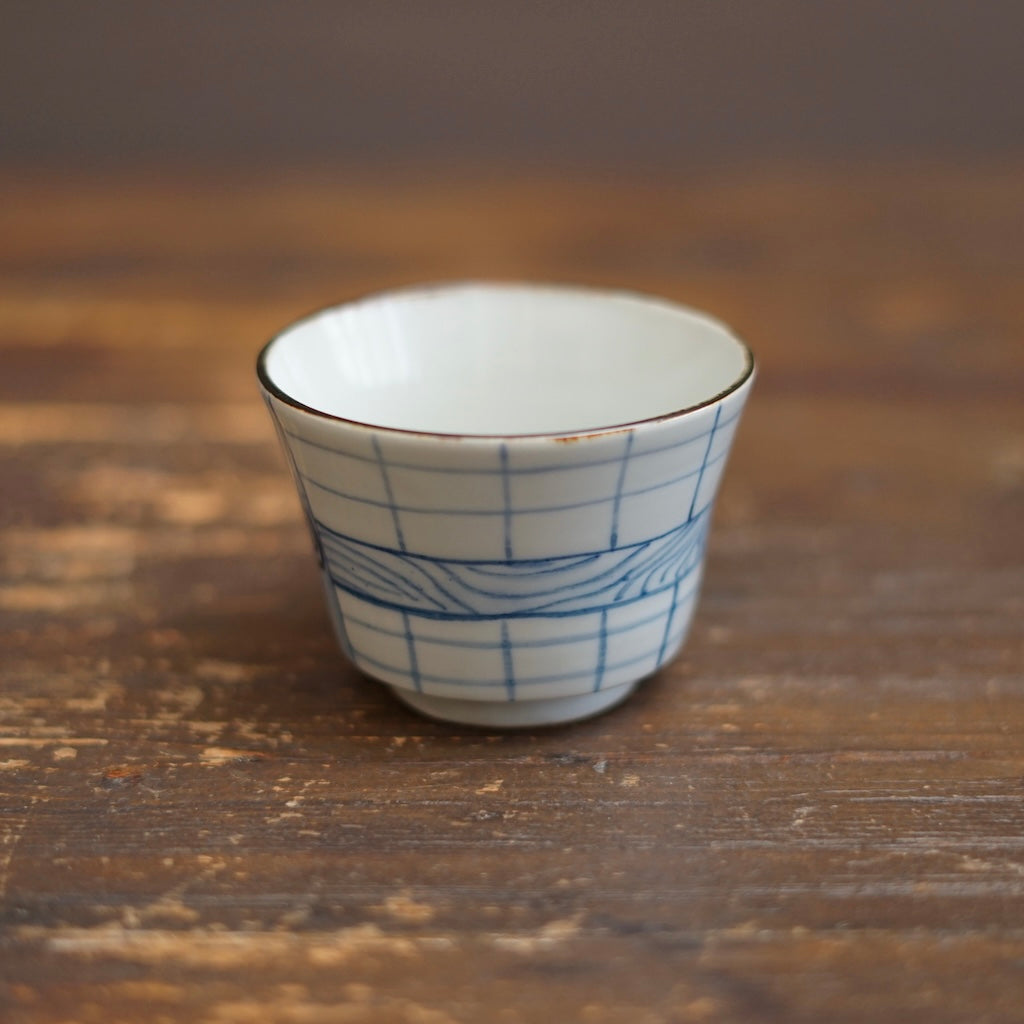 NAGASHI SOUMEN Blue & White Soba Cup #MA156D